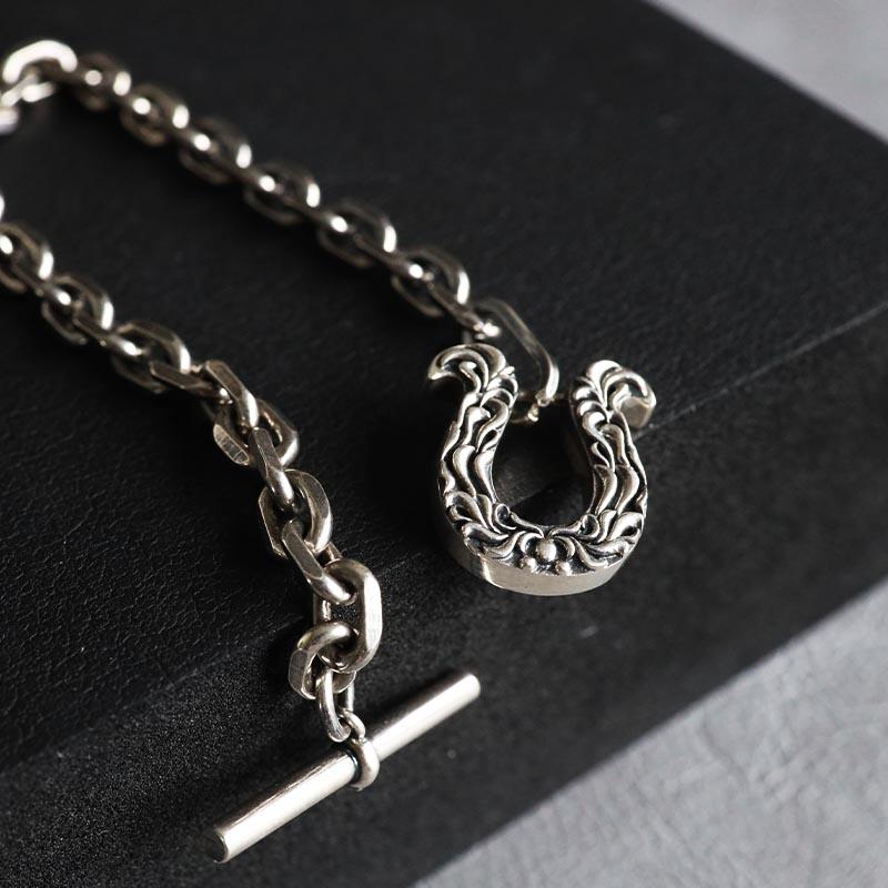 BFF ブランド 馬蹄 マンテルブレスレット シルバー925 唐草 チェーン