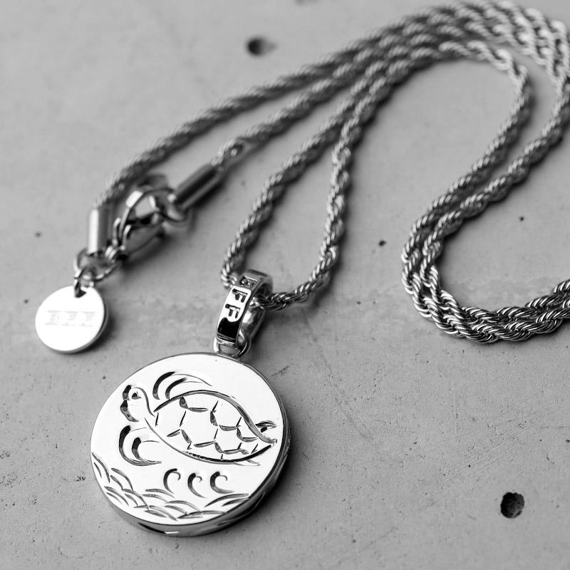 BFF ブランド コインネックレス シルバー 銀色 silver タートル 