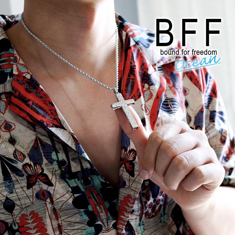 BFF ブランド クロスネックレス シルバー 銀色 silver Lサイズ BFF ブランド クロスネックレス シルバー 銀色 silver Lサイズ