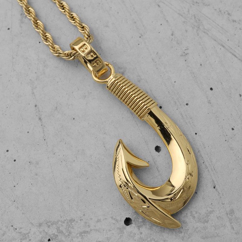BFF ブランド フィッシュフックネックレス 18K GP ゴールド gold 金色