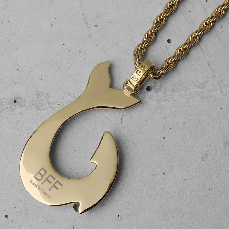 BFF ブランド フィッシュフックネックレス ゴールド 18K GP gold 金色 