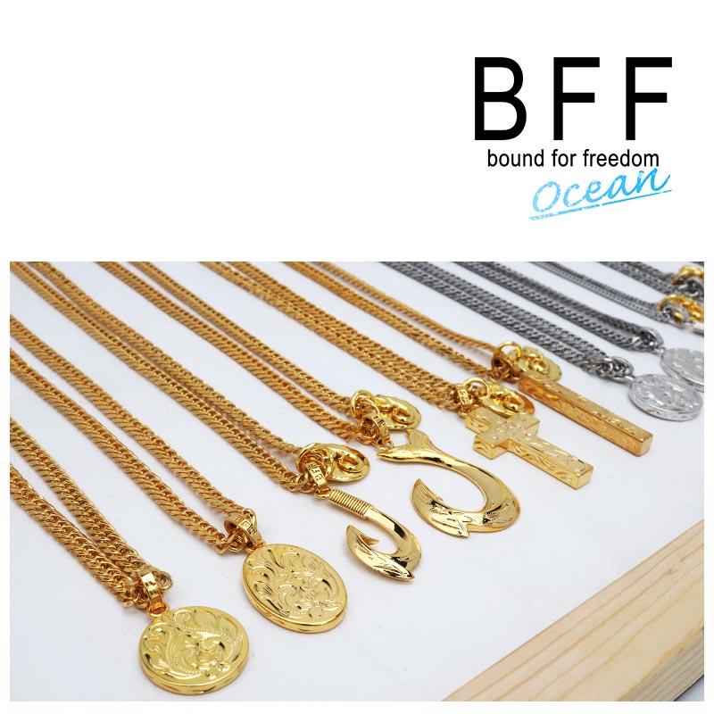 クーポンで10％OFF BFF ブランド コインネックレス ダブル喜平 6面