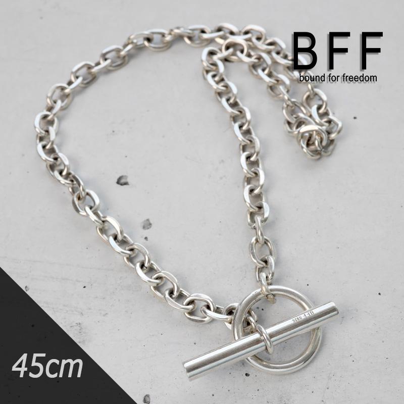 BFF ブランド 幅8mm マンテル チェーンネックレス 45cm シルバー BFF ブランド 幅8mm マンテル チェーンネックレス 45cm シルバー