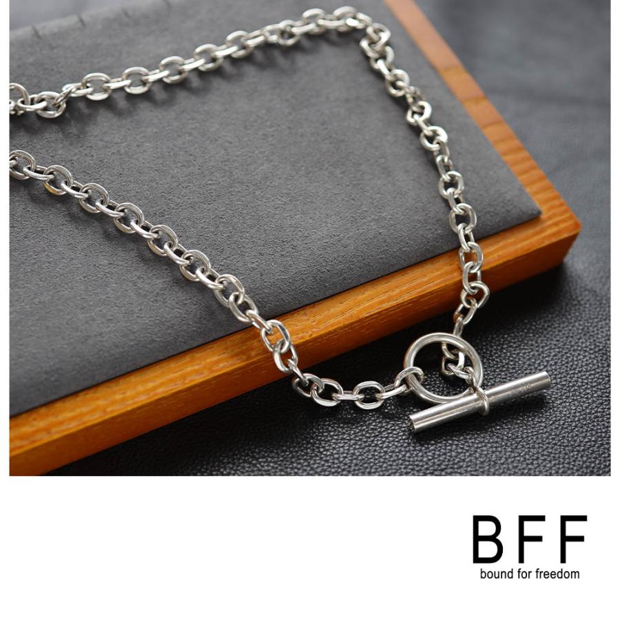 BFF ブランド 幅8mm マンテル チェーンネックレス 45cm シルバー BFF ブランド 幅8mm マンテル チェーンネックレス 45cm シルバー