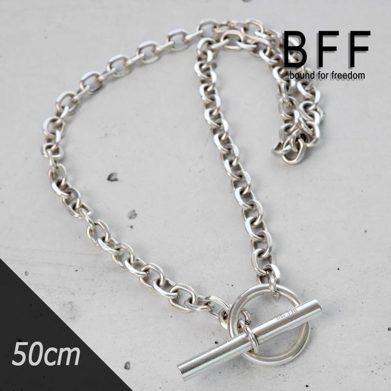 BFF ブランド 幅8mm マンテル チェーンネックレス 50cm シルバー BFF ブランド 幅8mm マンテル チェーンネックレス 50cm シルバー