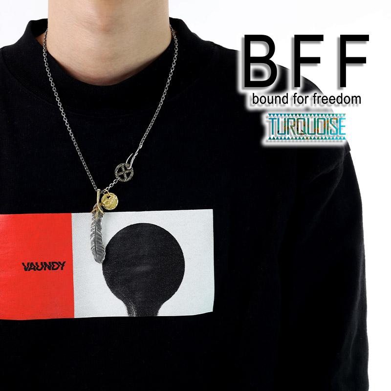 BFF ブランド フェザーネックレス シルバー925 金爪 羽根 メタル BFF ブランド フェザーネックレス シルバー925 金爪 羽根 メタル