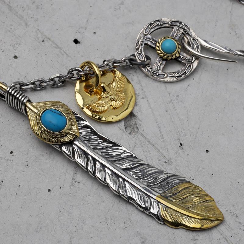 BFF ブランド フェザーネックレス シルバー925 上金 羽根 メタル BFF ブランド フェザーネックレス シルバー925 上金 羽根 メタル