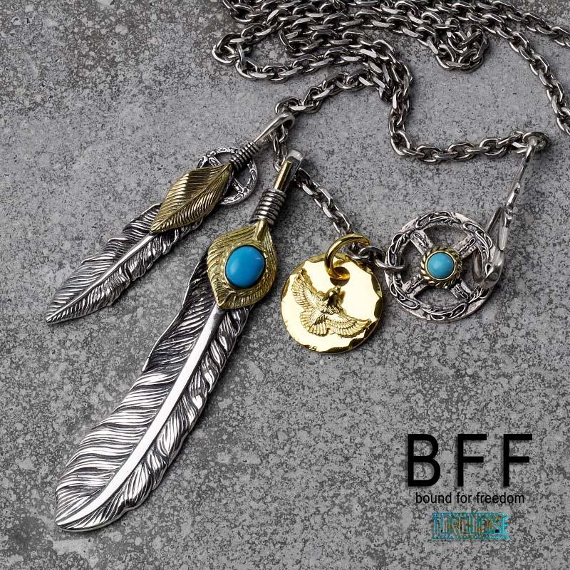 BFF ブランド フェザーネックレス メンズ シルバー925 BFF ブランド フェザーネックレス メンズ シルバー925