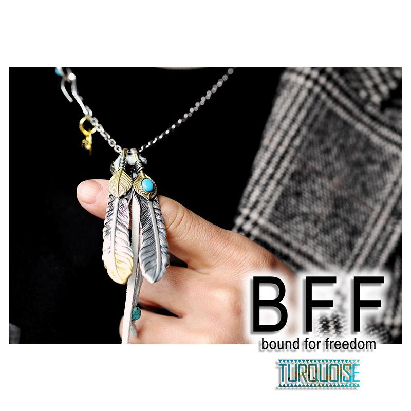 複数買いで最大300円OFFクーポン／BFF ブランド フェザーネックレス