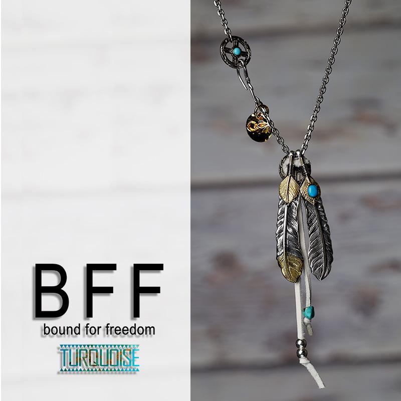 複数買いで最大300円OFFクーポン／BFF ブランド フェザーネックレス