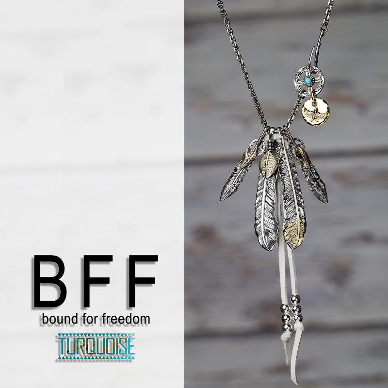BFF ブランド フェザーネックレス メンズ シルバー925 上金 先金