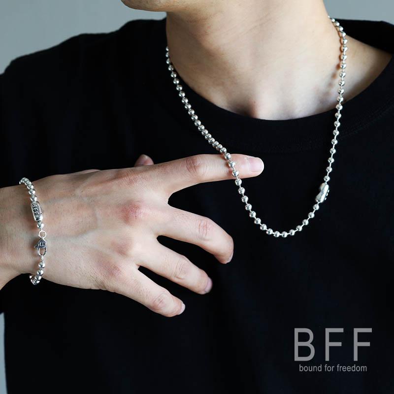 BFF ブランド ボールチェーン ネックレス メンズ 幅5mm シンプル 