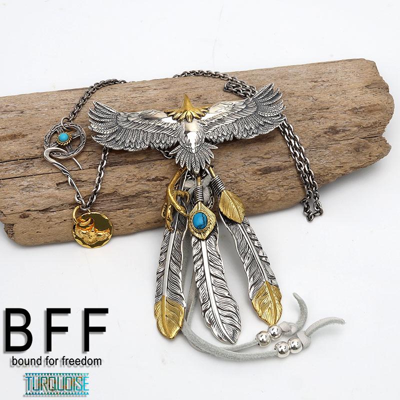 ＼複数買いで最大300円OFFクーポン／BFF ブランド イーグルネックレス メンズ ネックレス シルバー925 金属アレルギー対応 専用BOX付属 爆買の画像