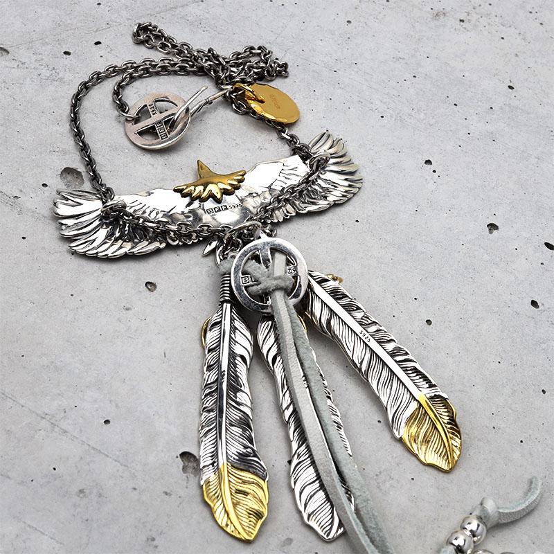 ＼複数買いで最大300円OFFクーポン／BFF ブランド イーグルネックレス メンズ ネックレス シルバー925 金属アレルギー対応 専用BOX付属 爆買の画像