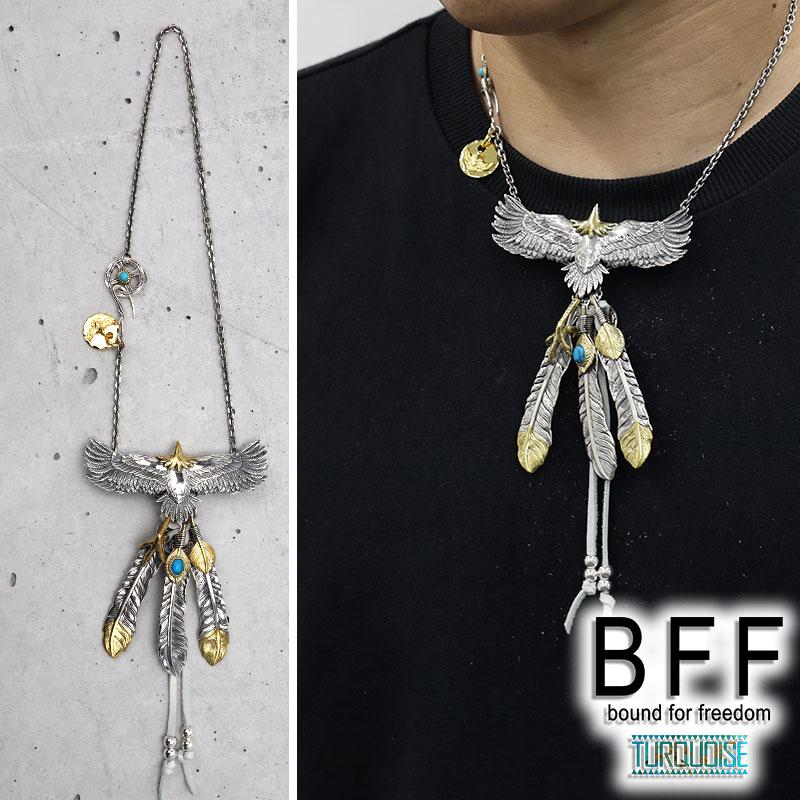 ＼複数買いで最大300円OFFクーポン／BFF ブランド イーグルネックレス メンズ ネックレス シルバー925 金属アレルギー対応 専用BOX付属 爆買の画像