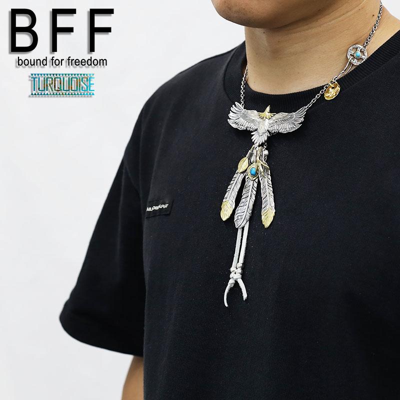 ＼複数買いで最大300円OFFクーポン／BFF ブランド イーグルネックレス メンズ ネックレス シルバー925 金属アレルギー対応 専用BOX付属 爆買の画像