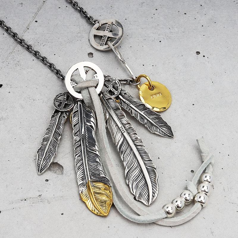 フェザー ネックレス シルバー ゴールド イーグル フェザー ネックレス シルバー ゴールド アクセサリー