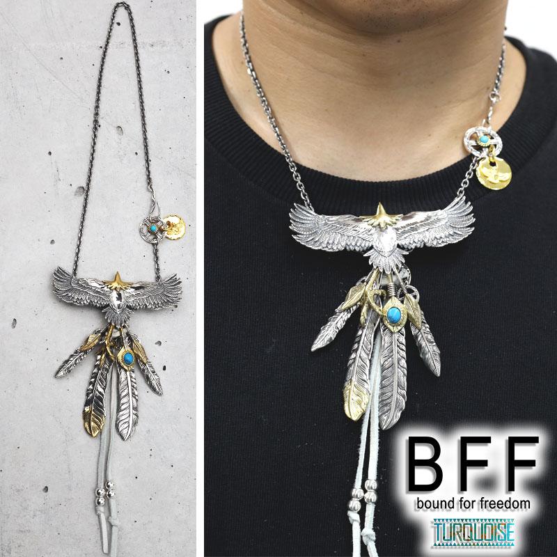 期間限定25％OFFクーポン／BFF ブランド イーグルネックレス メンズ