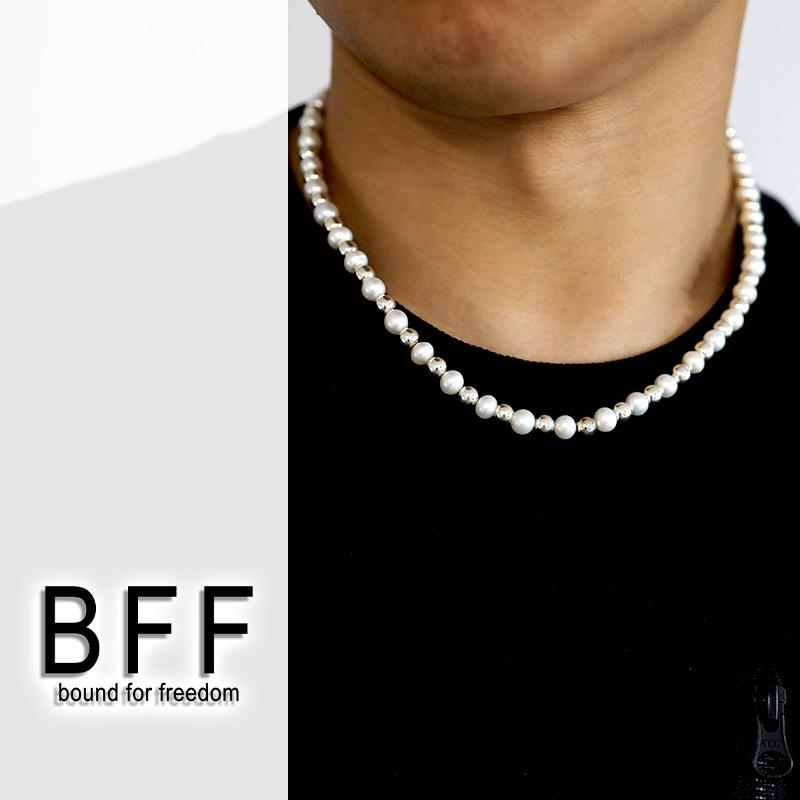 BFF ブランド パール ネックレス メンズ 天然 淡水パール BFF ブランド パール ネックレス メンズ 天然 淡水パール