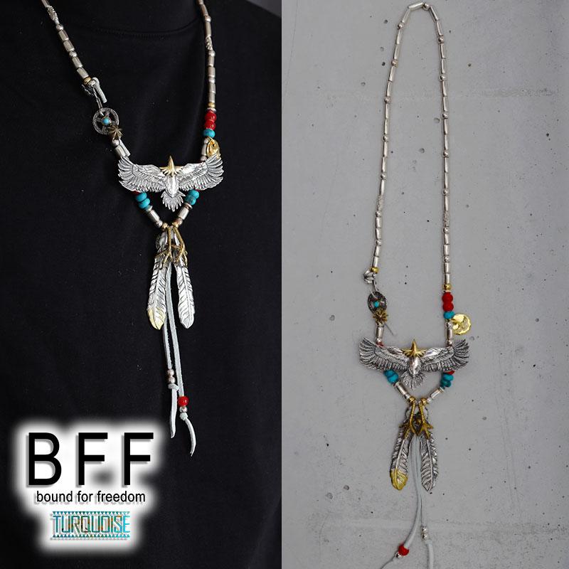 ＼複数買いで最大300円OFFクーポン／BFF ブランド イーグルネックレス シルバー925 パイプビーズ ホワイトハーツ アポロ 金属アレルギー対応 専用BOX付属 爆買の画像