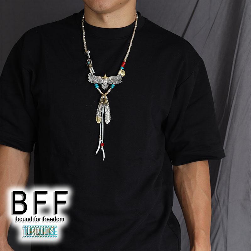 ＼複数買いで最大300円OFFクーポン／BFF ブランド イーグルネックレス シルバー925 パイプビーズ ホワイトハーツ アポロ 金属アレルギー対応 専用BOX付属 爆買の画像