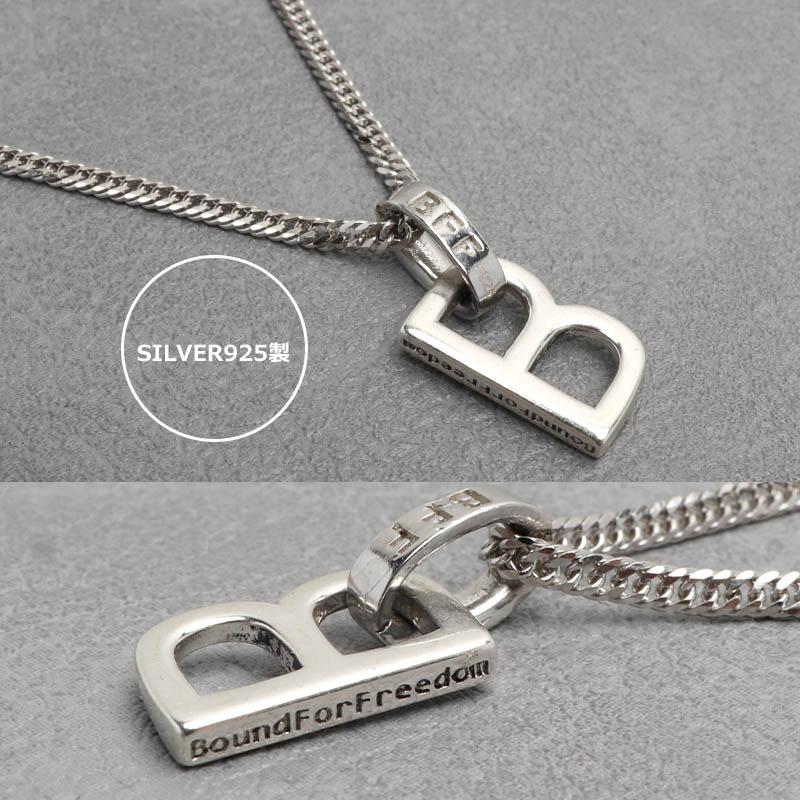 BFF ブランド シルバー925 「B」ネックレス ダブル喜平チェーン