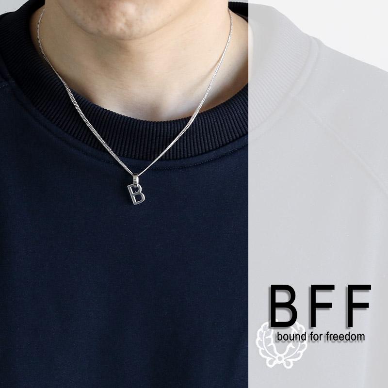 BFF ブランド シルバー925 「B」ネックレス ダブル喜平チェーン