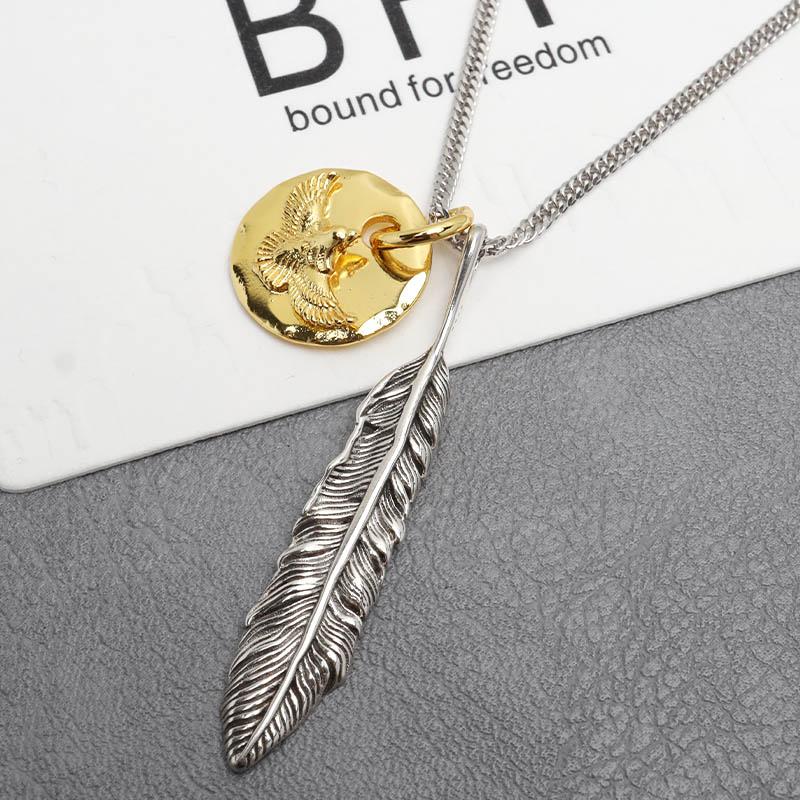 BFF ブランド シルバー925 フェザーネックレス イーグル