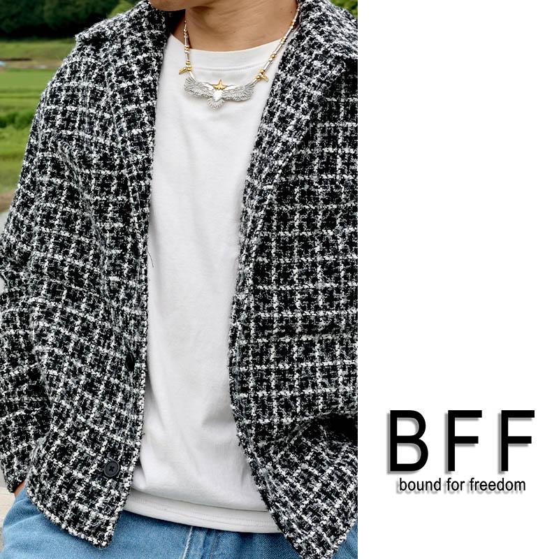 ＼2個で10％OFF 3個で20％OFFクーポン／BFF ブランド イーグルネックレス シルバー925 フェザー 羽根 パイプビーズ S925 金属アレルギー対応 専用BOX付属 爆買の画像