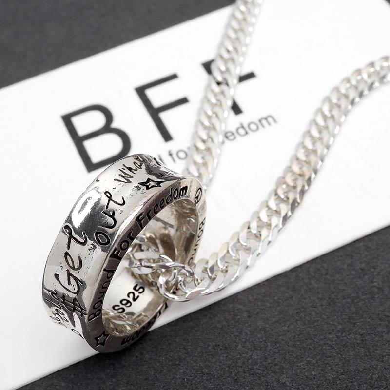 BFF ブランド RAKUGAKIリング ネックレス シルバー925 ダブル BFF ブランド RAKUGAKIリング ネックレス シルバー925 ダブル