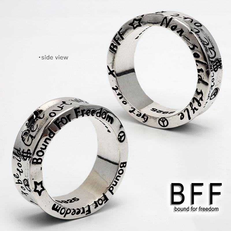 BFF ブランド RAKUGAKIリング ネックレス シルバー925 ダブル BFF ブランド RAKUGAKIリング ネックレス シルバー925 ダブル