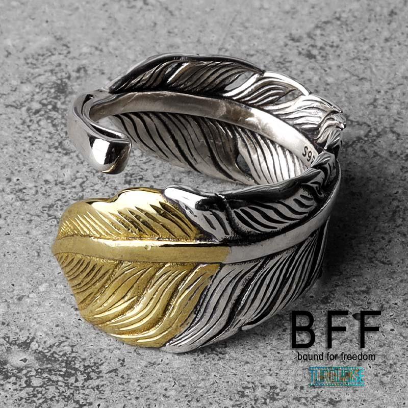 BFF ブランド フェザーリング メンズ 指輪 シルバー925 ネイティブ インディアンジュエリー 先金 羽根 ゴールド 金色  :bffrs001:SILVER KYASYA - 通販 - Yahoo!ショッピング