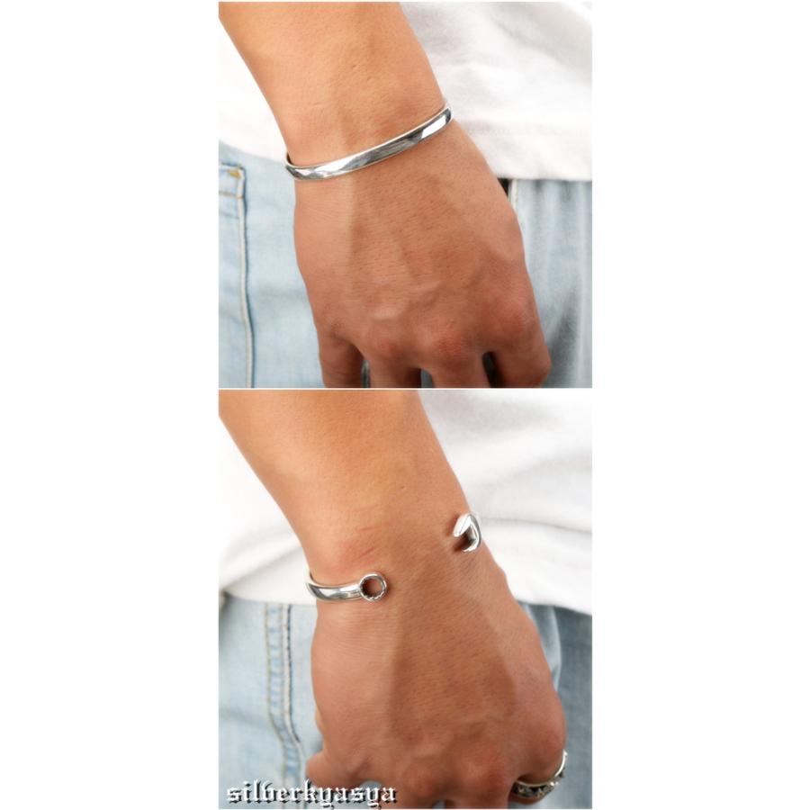 シルバー925素材 スパナバングル 925 工具 道具 アクセサリー メンズ
