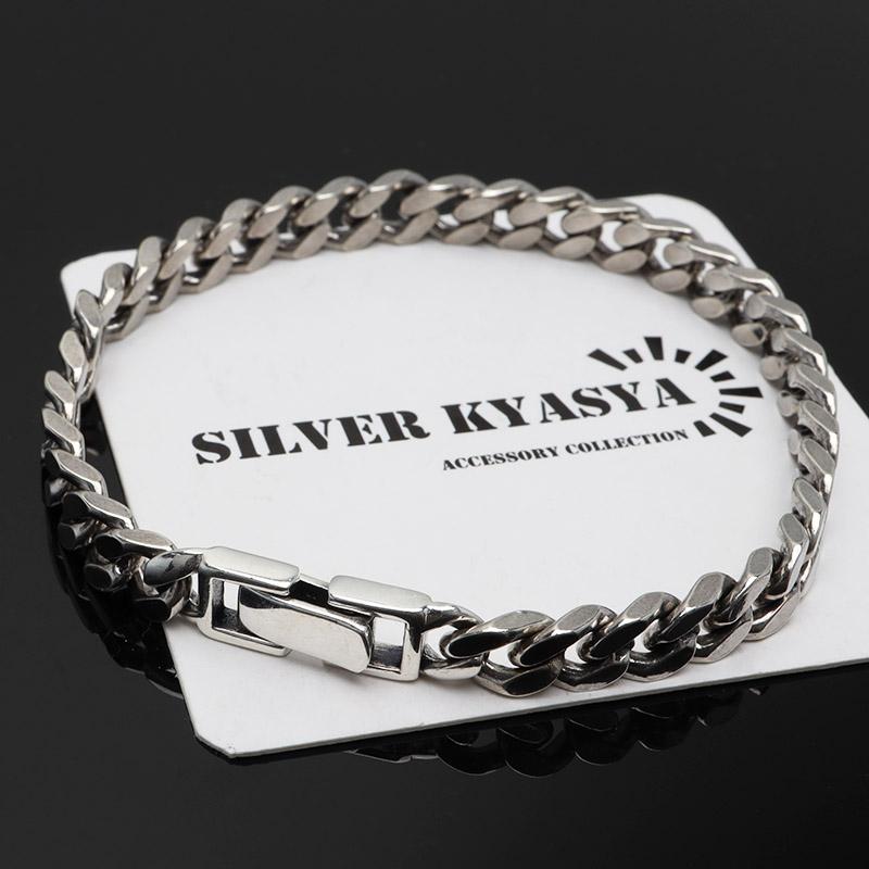 シルバー925 ブレスレット メンズ 喜平ブレスレット 幅6mm シルバー925 ブレスレット メンズ 喜平ブレスレット 幅6mm