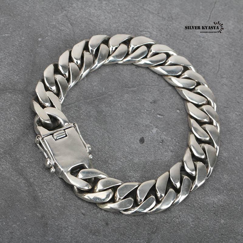 シルバー925 喜平ブレスレット シルバー喜平チェーン 幅12mm シルバー925 喜平ブレスレット シルバー喜平チェーン 幅12mm