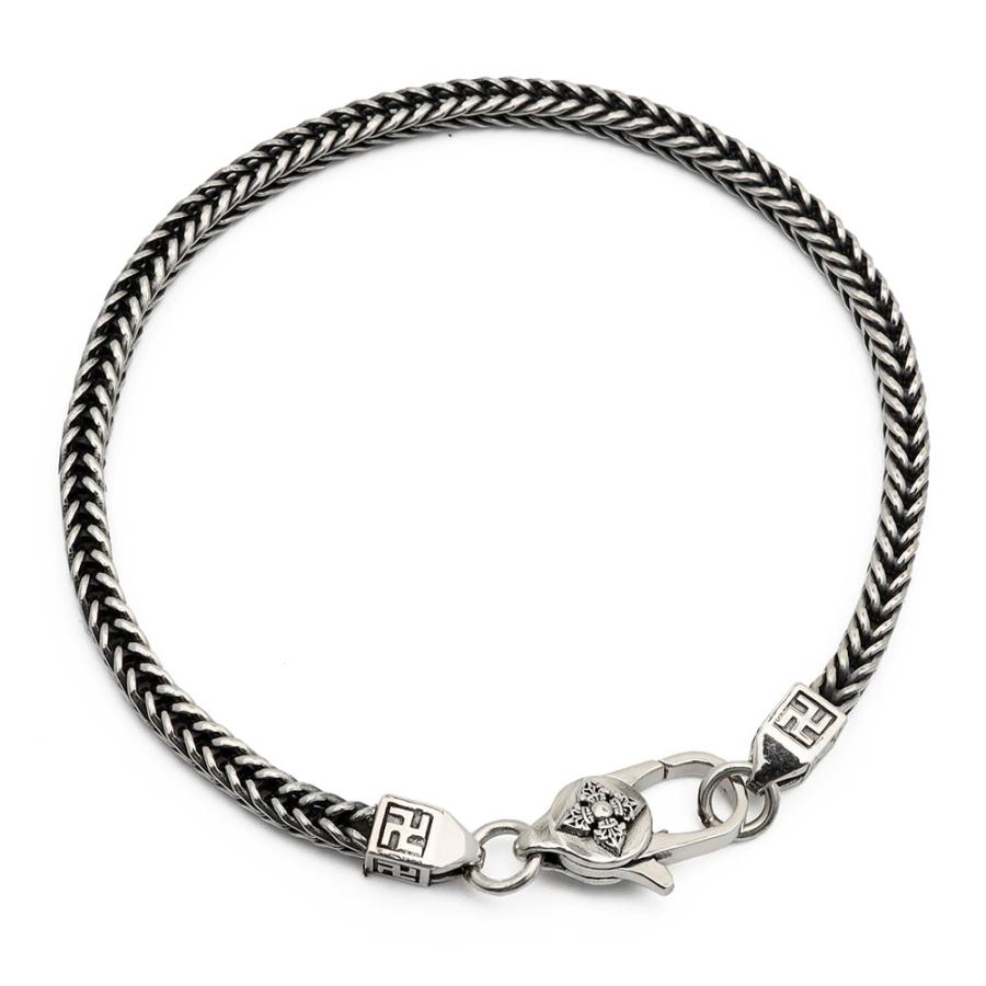 ブレスレット メンズ シルバー925 チェーンブレスレット 銀 金剛杵