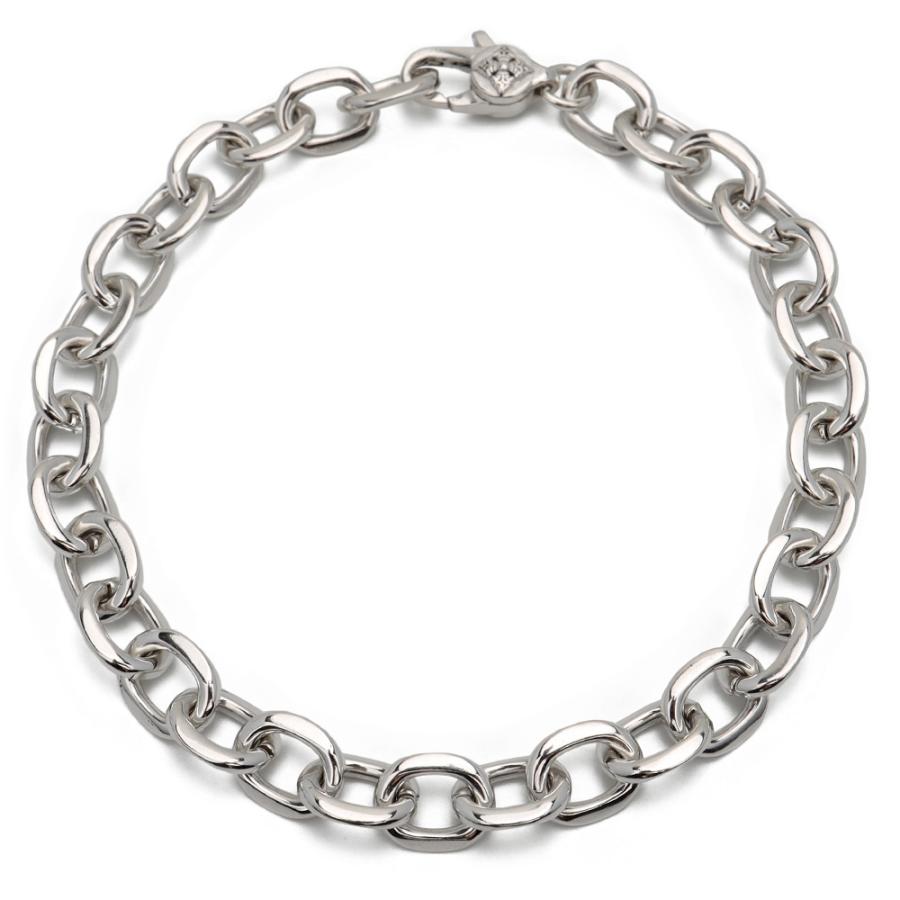 シルバー925 あずきブレスレット 幅8mm メンズブレスレット チェーン