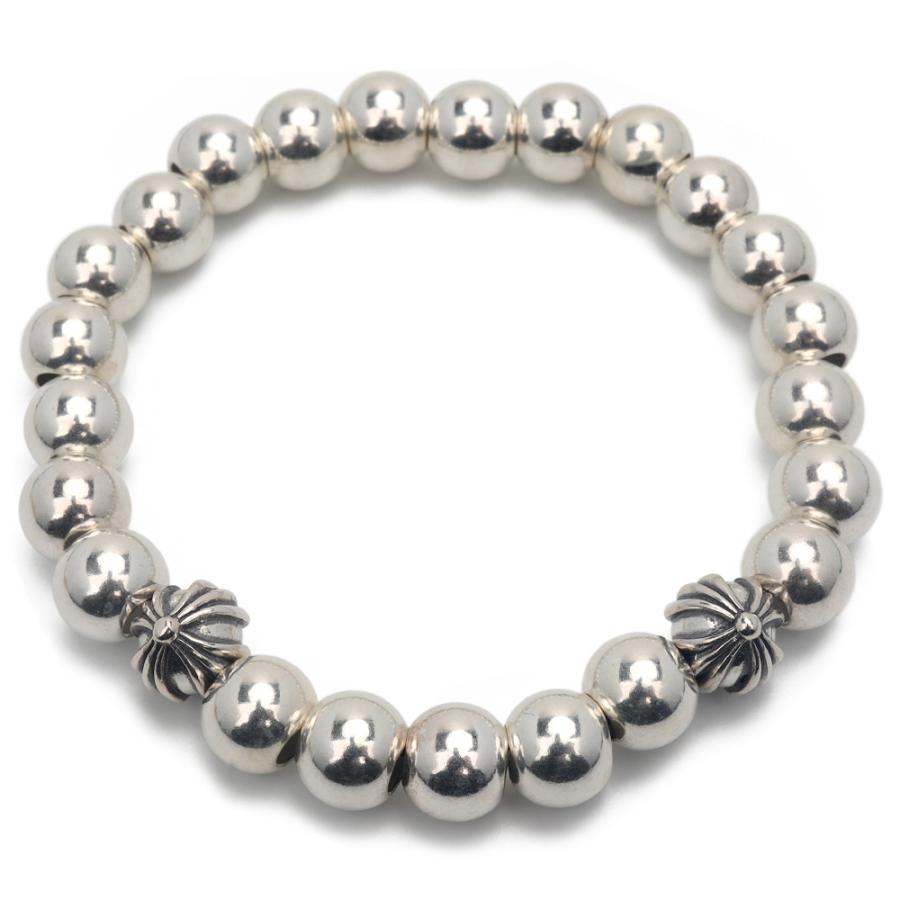 シルバー925 数珠ブレスレット メンズブレスレット クロスボール