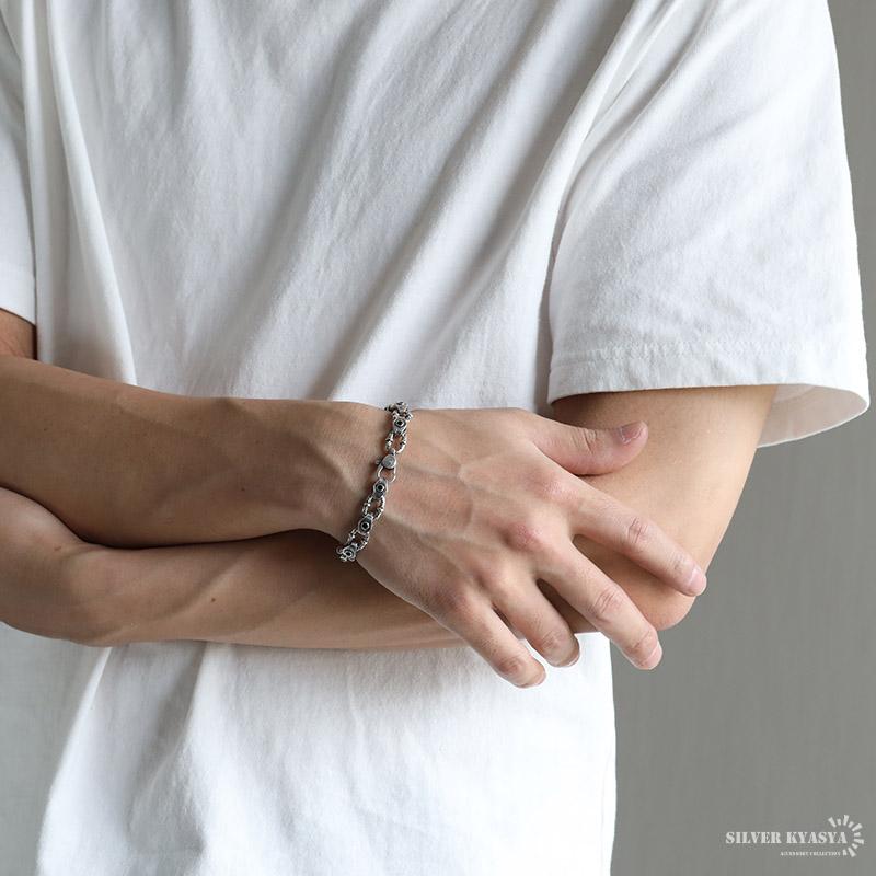 複数買いで最大30％OFFクーポン／シルバー925 唐草ブレスレット 