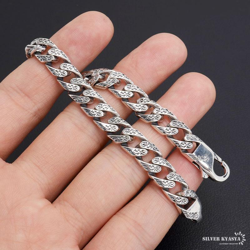 クーポンで10％OFF シルバー925 唐草ブレスレット 喜平ブレスレット