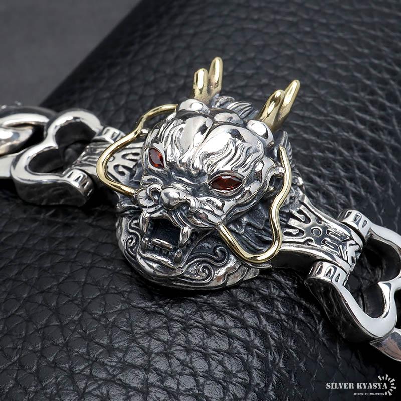 店内まるっと10%OFF祭／シルバー925 ド迫力 ドラゴンブレスレット