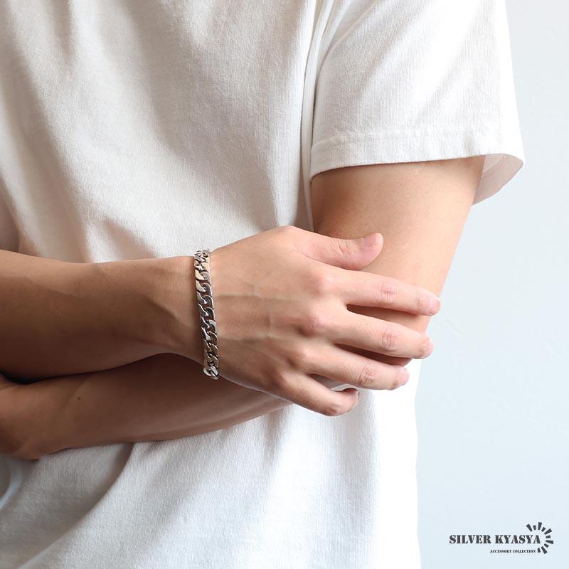 シルバー925 喜平ブレスレット メンズ チェーンブレスレット シルバー