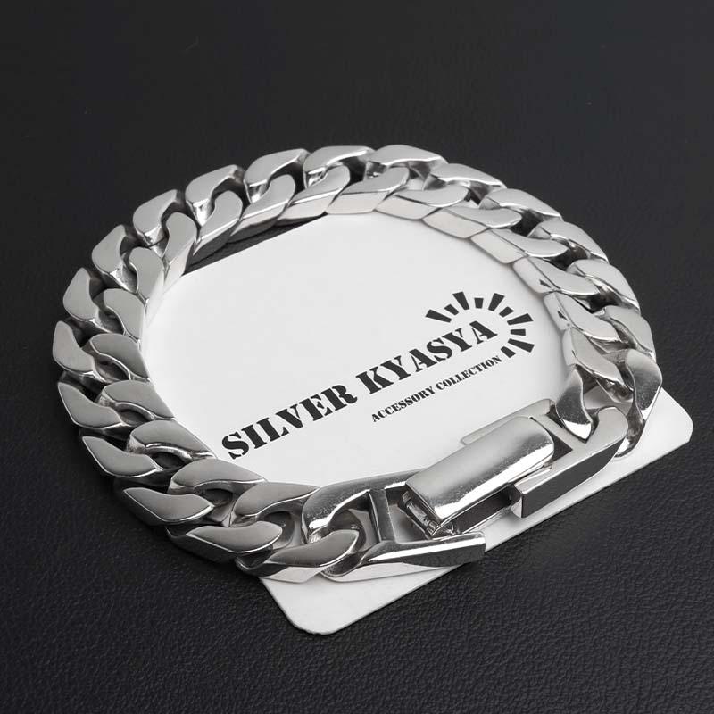 シルバー925 喜平ブレスレット メンズ チェーンブレスレット シルバー