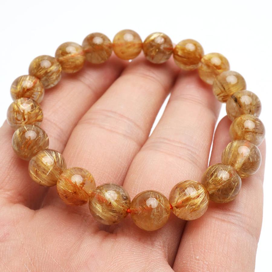 パワーストーンブレスレット ゴールドタイチンルチル ゴールドタイチンルチルパワーストーンブレスレット‼️安い 通販