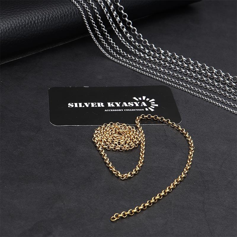 ゴールド ロールチェーン ステンレスチェーン 金 gold Roll Chain 幅