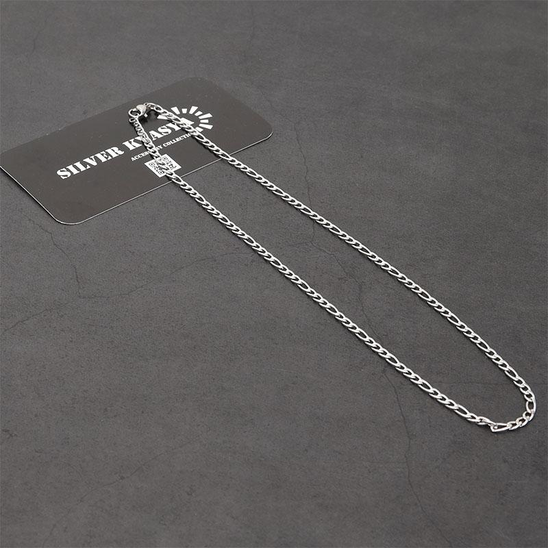 ステンレス フィガロチェーンネックレス シルバー 喜平チェーン