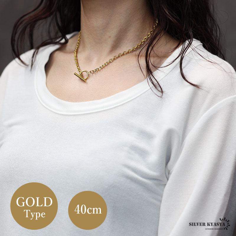ステンレス チェーンネックレス マンテルネックレス レディース