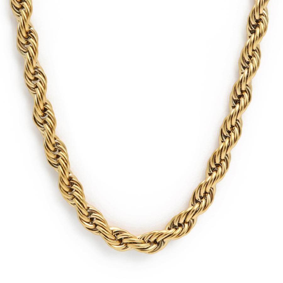 チェーンネックレス ロープチェーン 最強 幅7mm ステンレス 18k チェーンネックレス ロープチェーン 最強 幅7mm ステンレス 18k
