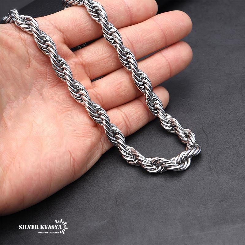 最大30％OFFクーポン登場中！／幅8mm 極太 ロープチェーン ネックレス