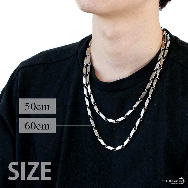 チェーンネックレス 幅5mm ステンレス silver シルバー 銀色 